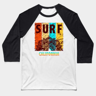 Surf California Baseball T-Shirt